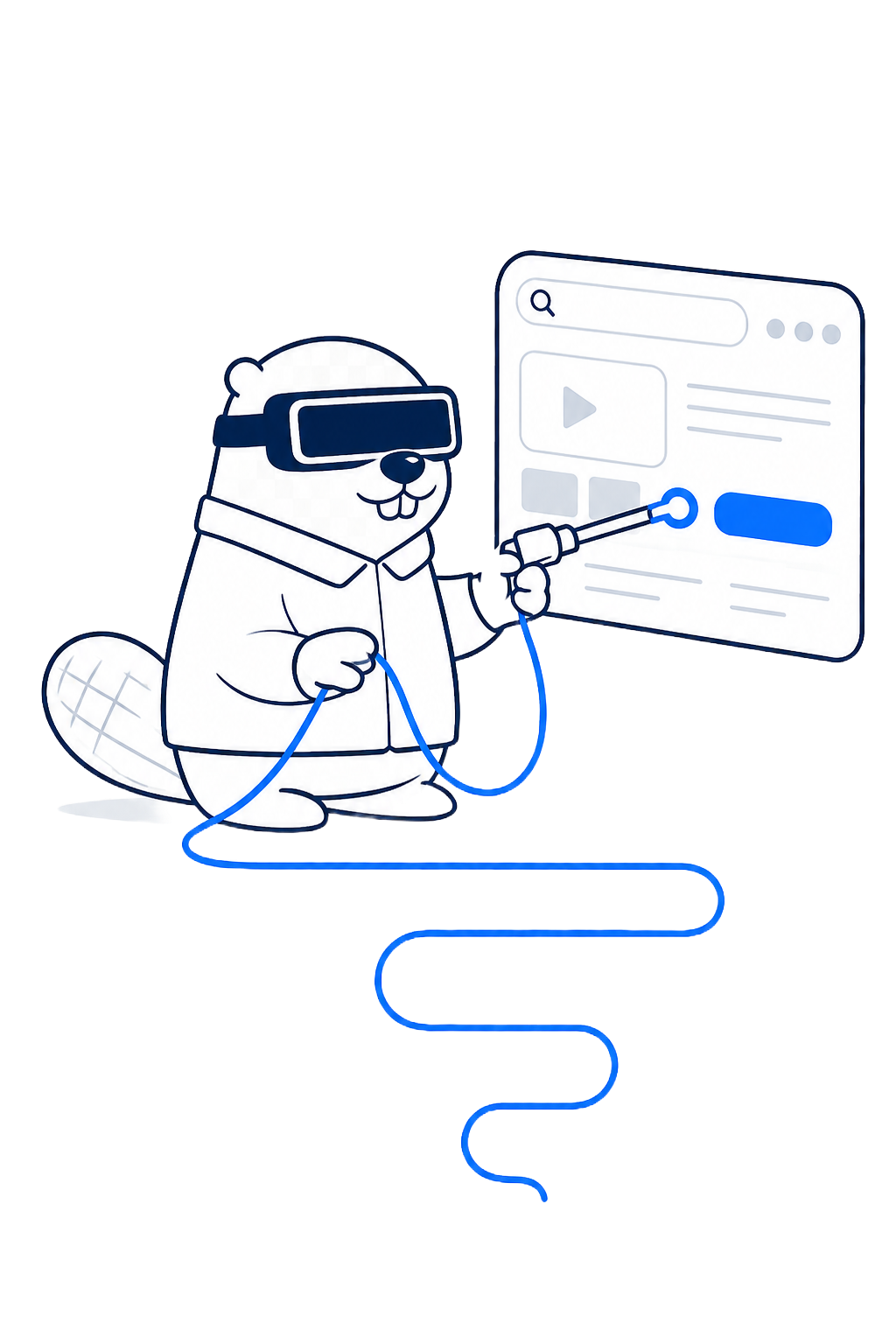 Eddy the beaver making a change directly on a client's live site